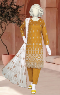 Nida | embroidery 3 piece suit | eid collection | summer collection | 2025