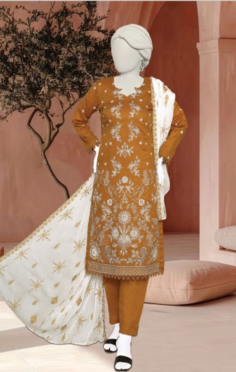 Nida | embroidery 3 piece suit | eid collection | summer collection | 2025