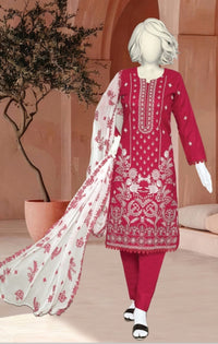 Nida | embroidery 3 piece suit | eid collection | summer collection | 2025