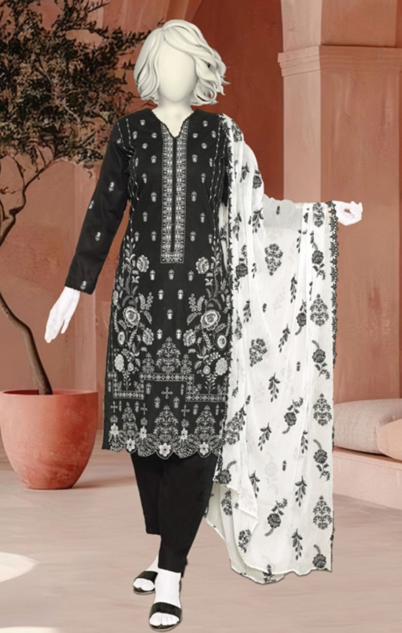 Nida | embroidery 3 piece suit | eid collection | summer collection | 2025